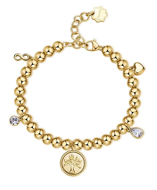 Brosway Forgyldt kuglearmbånd med Chakra Charm BHKB160