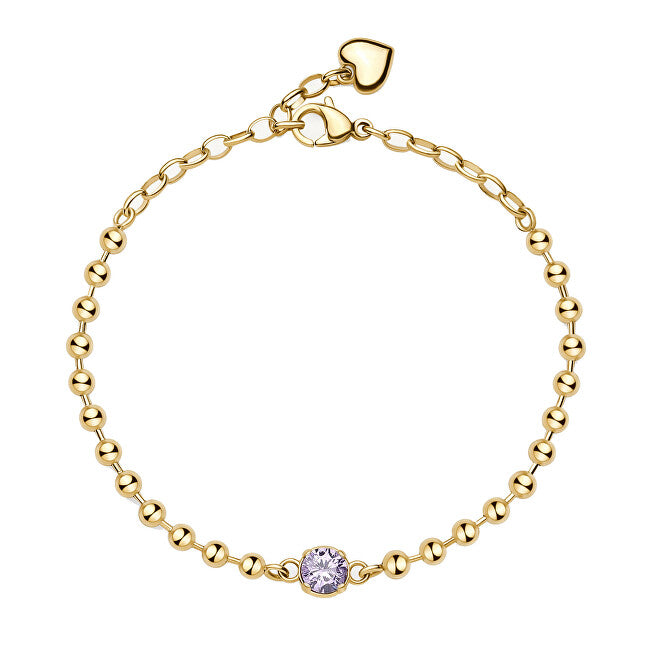 Brosway Gold Plated Ball Bracelet with Zircon Desideri BEI086