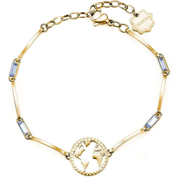 Brosway Golden Globe Bracelet with Blue Crystals BHKB018