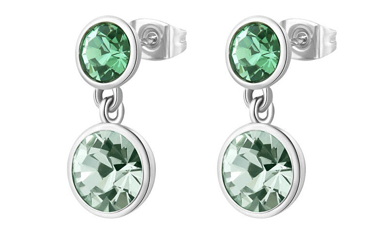 Brosway Boucles d'oreilles pendantes en cristal vert Symphonia BYM175