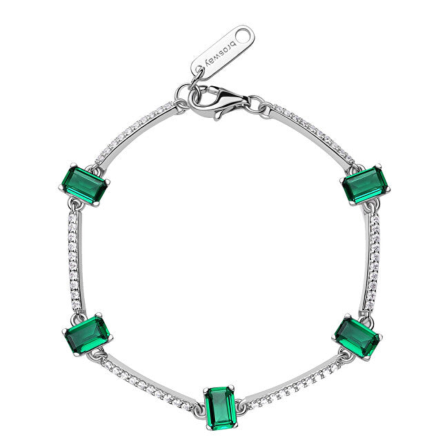 Brosway Fancy Life Silver Bracelet with Green Cubic Zirconia FLG04