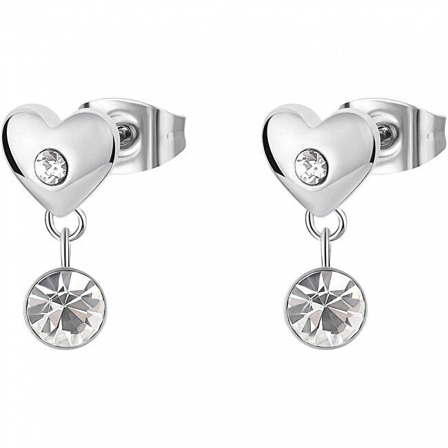 Brosway Boucles d'oreilles pendantes en forme de cœur en cristal de chakra BHKE176