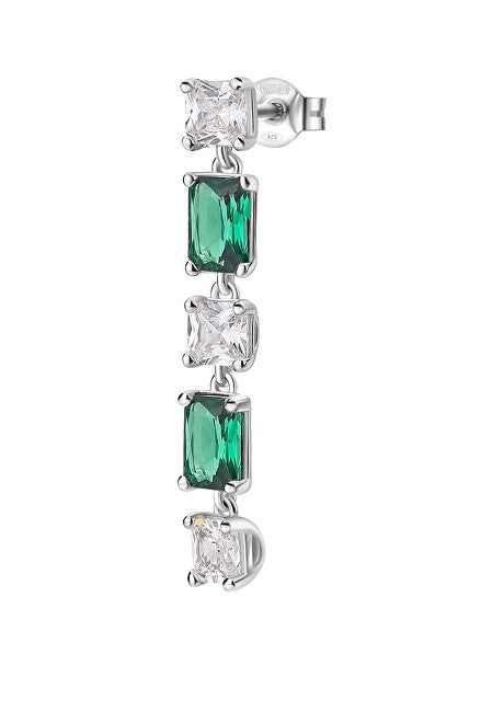 Brosway Boucles d'oreilles pendantes simples en argent vert Fancy Life FLG17