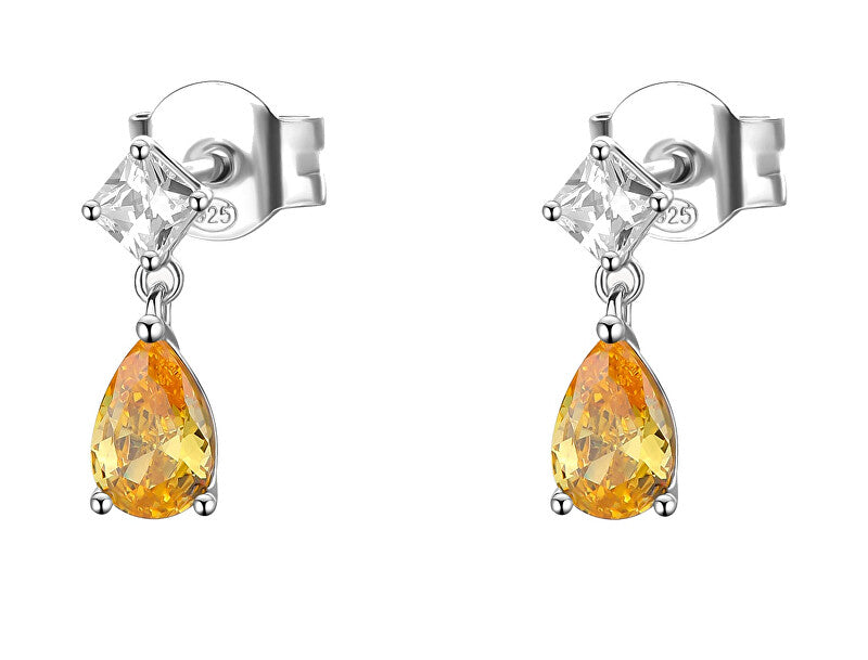 Brosway Boucles d'oreilles pendantes fantaisie Energy Yellow en argent et oxyde de zirconium FEY100