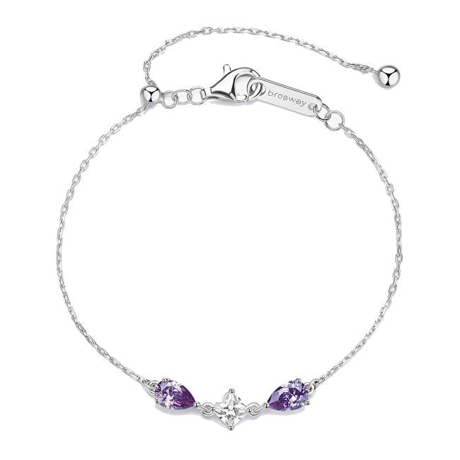 Brosway Fancy Purple Magic Cubic Zirconia Silver Bracelet FMP114