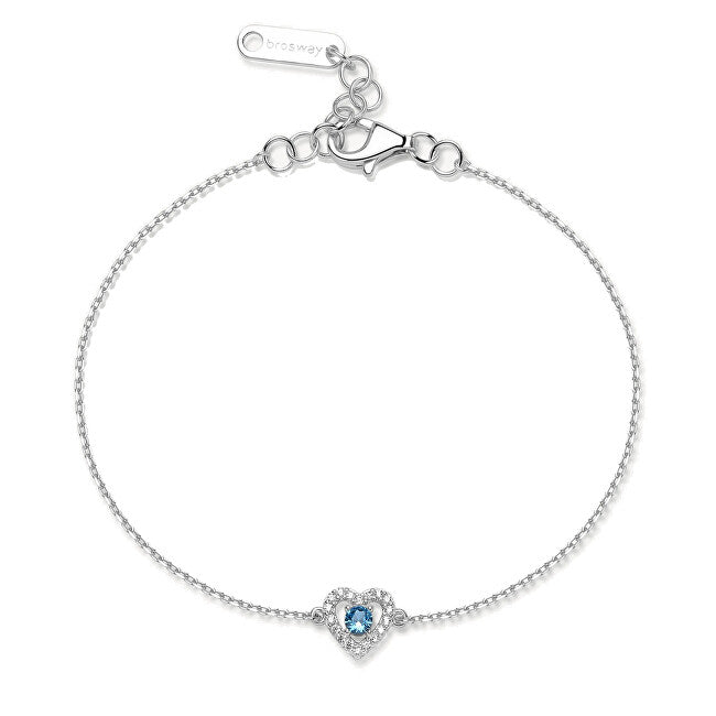 Brosway Freedom Blue Fancy FFB116 Heart Silver Bracelet with Zirconia