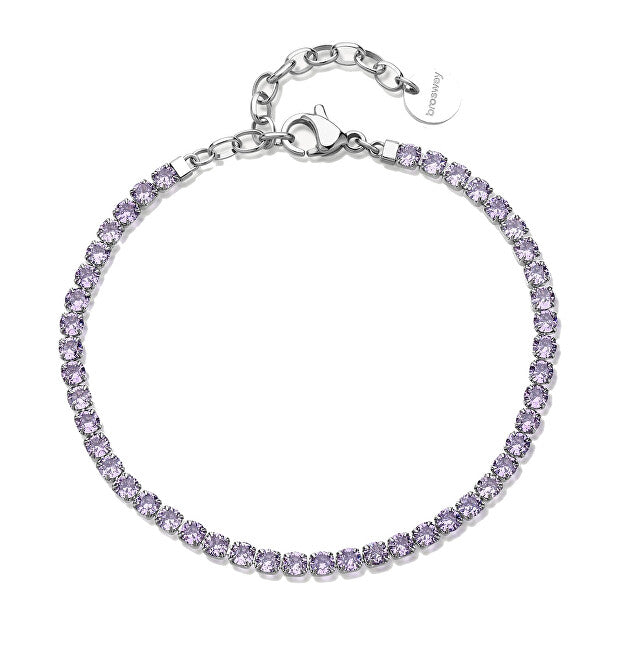 Brosway Steel tennis bracelet with purple zircons Desideri BEI103