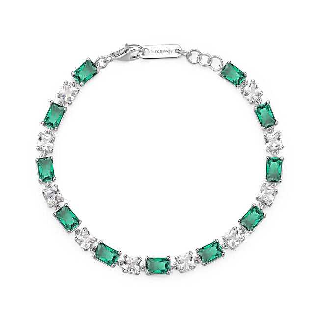 Brosway Fancy Life Silver Bracelet with Green Cubic Zirconia FLG16