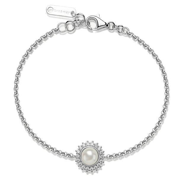 Brosway Sparkling Silver Bracelet with Infinite White Pearl Fancy FIW138