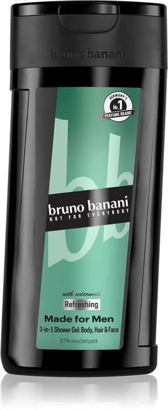 Bruno Banani Laget 3 i 1 forfriskende dusjgelé for menn 250 ml