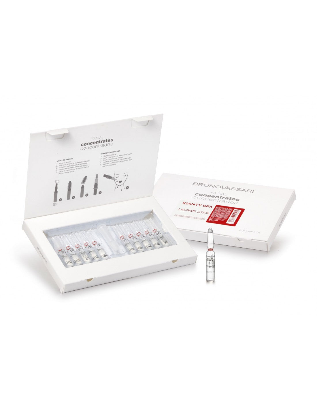 Sæt, Bruno Vassari, Kianty SPA, Drue, Anti-Age, Serumbehandlingsflasker, Til aldring, Til ansigt, Til kvinder, 10 stk., 2 ml