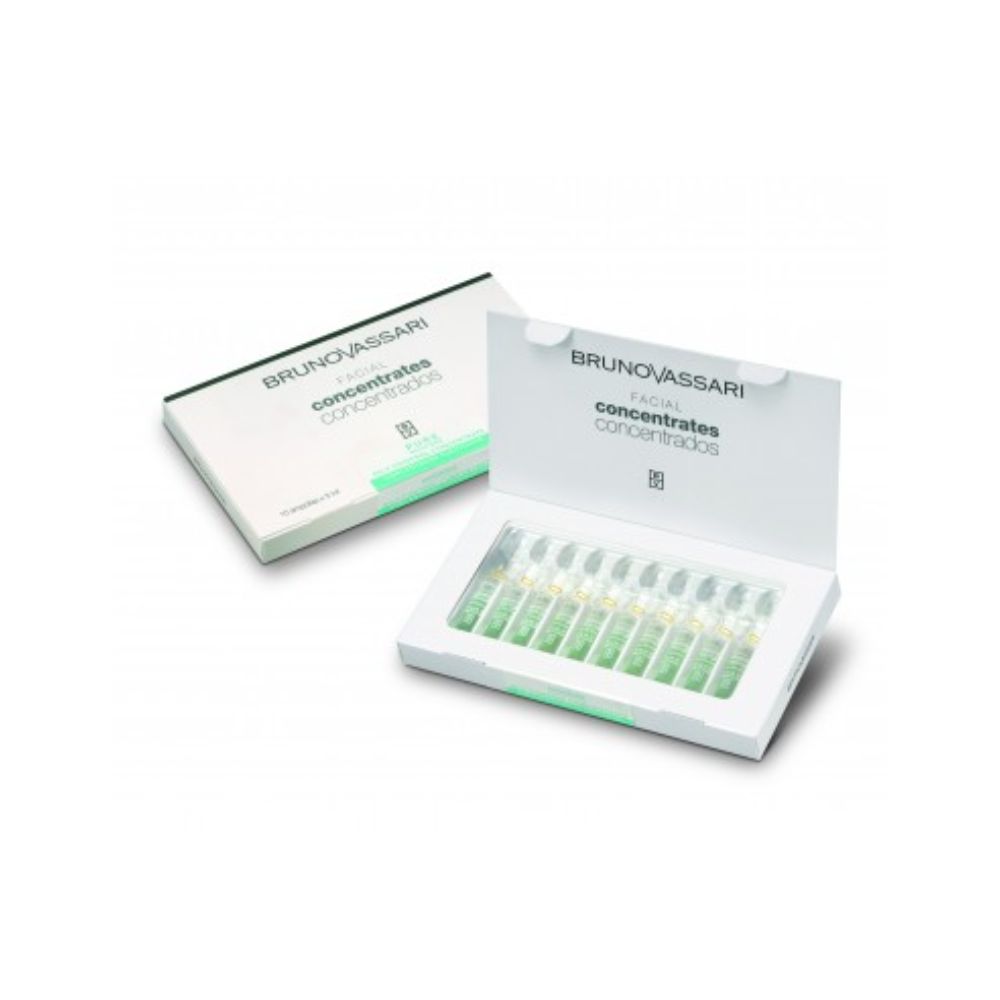 Sett Bruno Vassari Pure Solutions Niacinamid Purifying Vials Treatment Serum For fet hud For Ansikt For Women 10 stk 2 ml