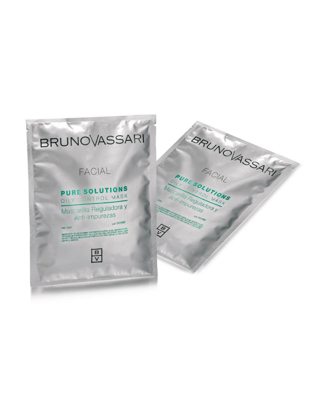 Ustawić Bruno Vassari Pure Solutions Tea Tree Oil Eliminuje zanieczyszczenia Peel-Off Face Mask 6 sztuk 30 g