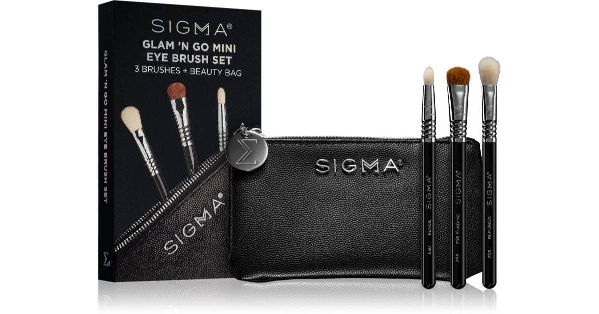 Sigma Beauty Zestaw 3 pędzli Glam N Go z etui