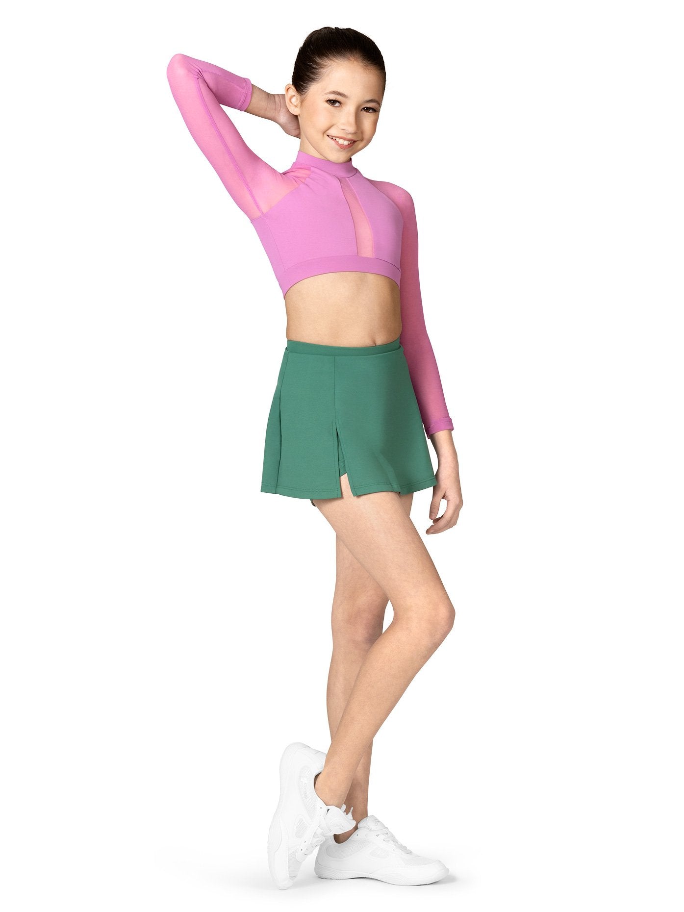 BalTogs Girls Compression Dance Skort Eggplant S BT5206C