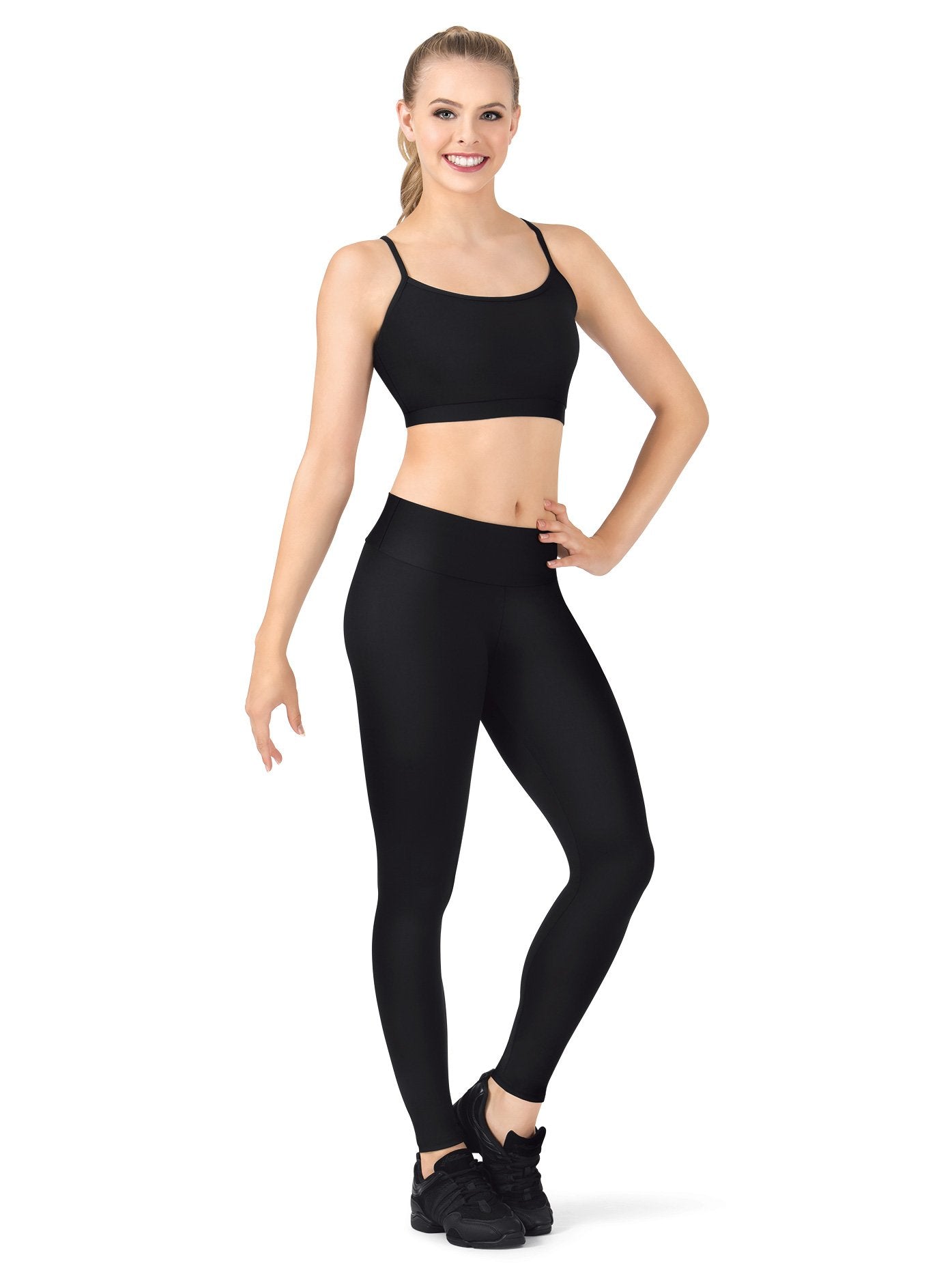 BalTogs Womens Compression High Waist Dance Leggings Eggplant M BT5208