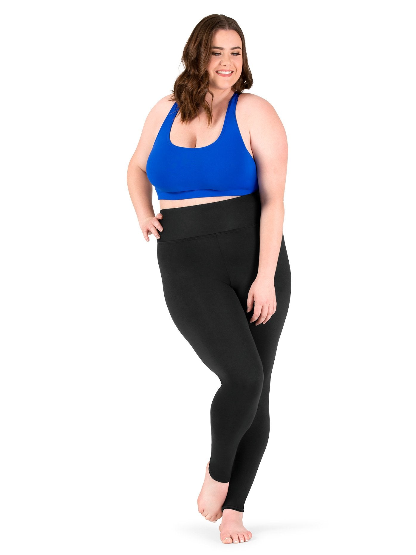 BalTogs Womens Plus Size Compression High Waist Dance Legging Eggplant 2X BT5208P