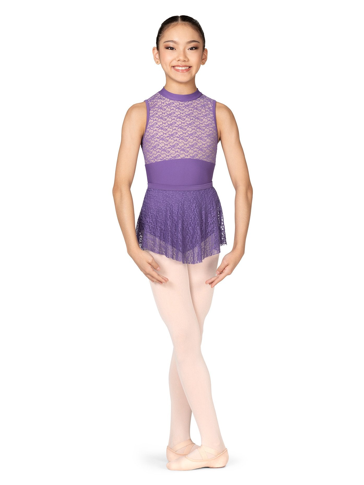 BalTogs Girls Pull-On Lace Ballet Skirt Evergreen L BT5520C