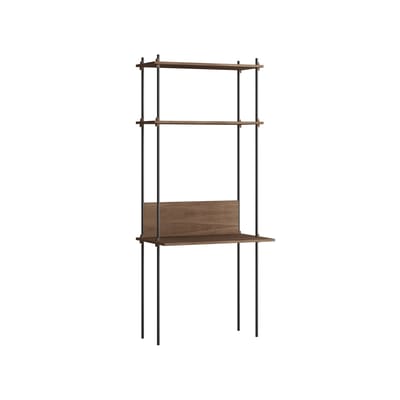 MOEBE - Bureau Shelving System - Marron - MDF placage chêne