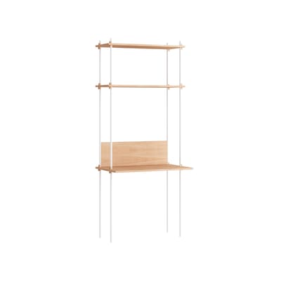 MOEBE - Bureau Shelving System - Bois naturel - MDF placage chêne