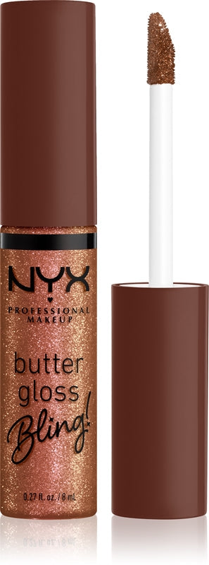 NYX Professional Makeup Butter Bling Glossy Lipgloss Farbe 08 HU$TLA 8 ml