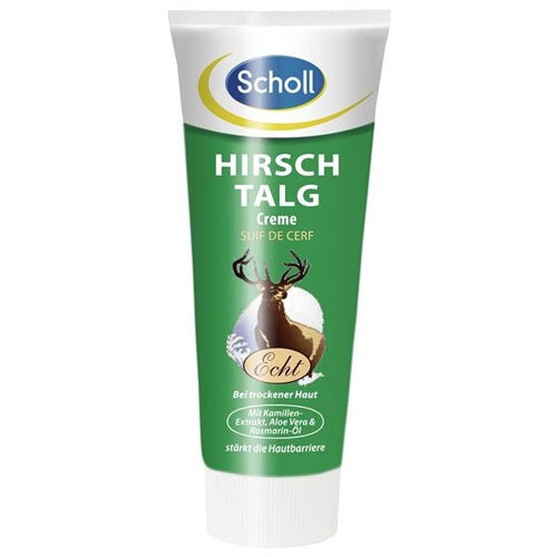 Scholl Crème à base de plantes pour la peau sèche des pieds et des mains Hirsch Talg 100 ml