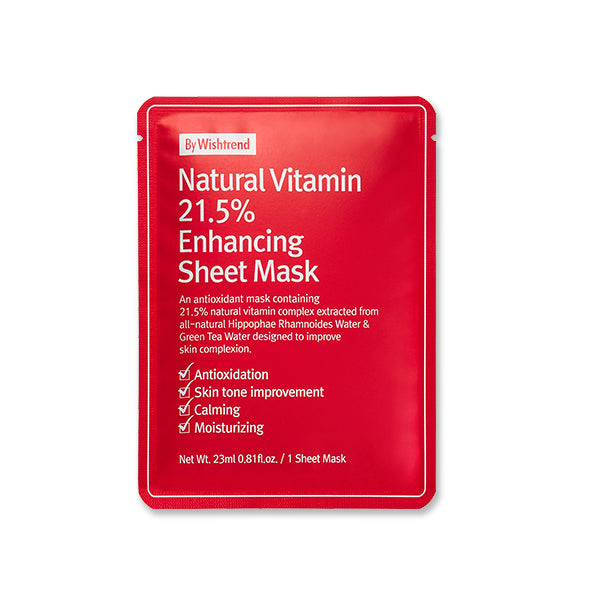 ByWishtrend - Natural Vitamin 21.5% Enhancing Sheet Mask - 1ea