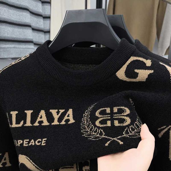 Men&#039;s Sweaters Designer luxury hot selling mens knitted floral O collar letter jacquard warm sweater autumn and winter new trend mens c