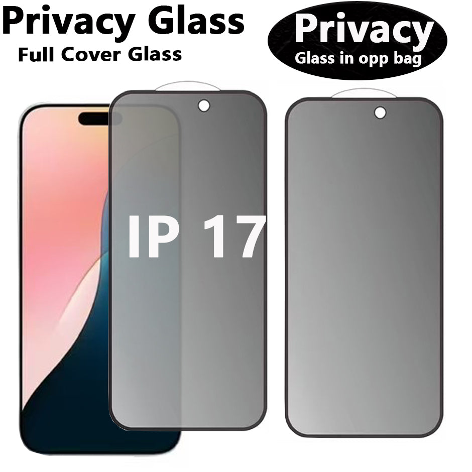 For iPhone 17 full cover privacy Glass phone screen protector for iPhone 17 air 16 15 14 13 12 mini 11 PRO MAX XR XS SE 6 7 8 Plus anti-spy full cov