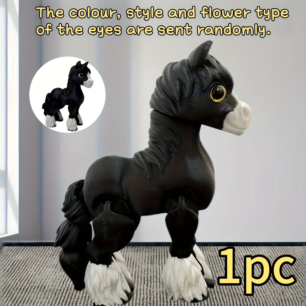 TEMU 3d Statue - Contemporary -brown Plastic Animal Decor With Eyes & Realistic Mane Texture, Desktop Car & Home Decoration For Easter, Valentine’s