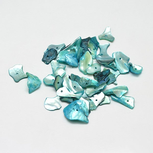 Dyed Natural Mother of Pearl Shell Nuggets Chips Beads
