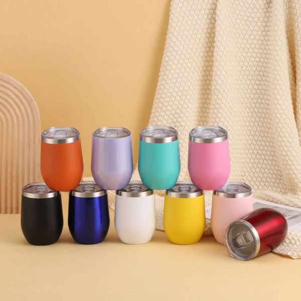 Double Wall Insulated Stainless Steel Tumbler - 360ml-12oz Portable Coffee Mug