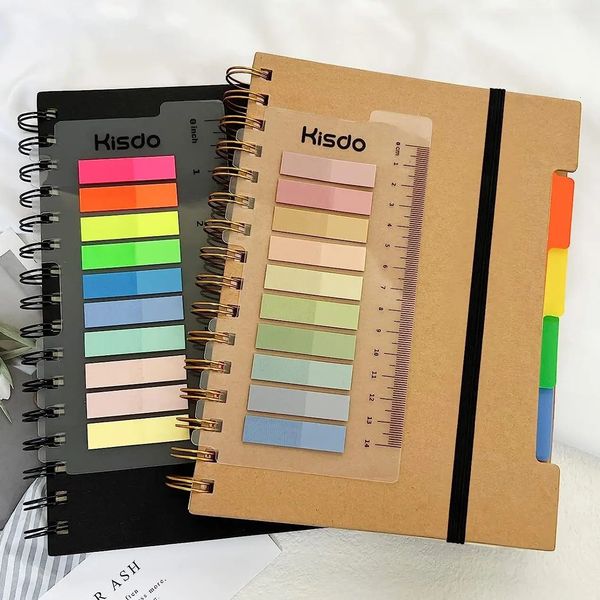 A5 Hard Cover Spiral Notebook Theme Spiral Notebook Index Planning Magazine with Divider Spiral Notebook with Notes 250106