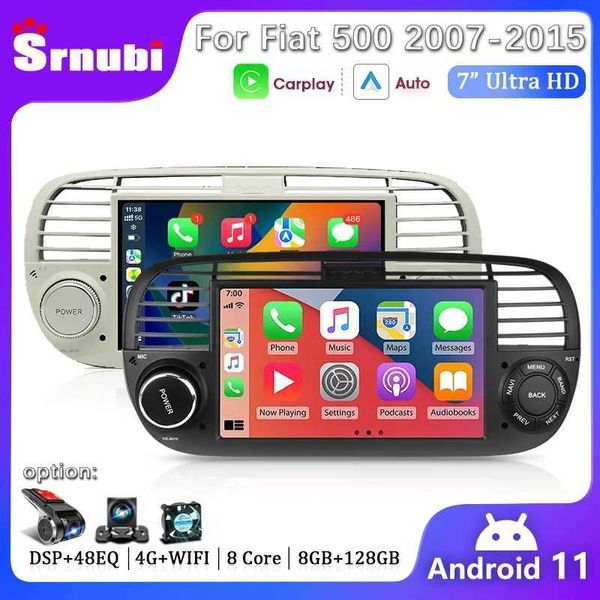 Other Electronics Srnubi 7 Android car radio multimedia player suitable for Fiat 500 Abarth 20072015 wireless platter automatic stereo GPS n