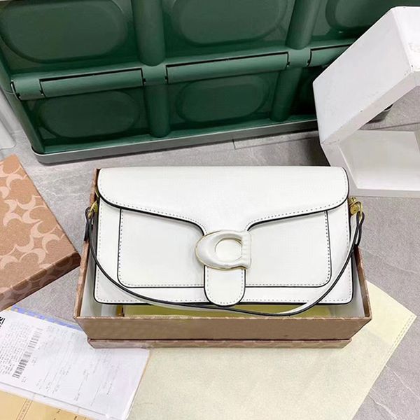 Designer Bag Womens Tabby Messenger Bags Handbag Real Leather Baguette Shoulder Bag Mirror Quality Square Crossbody Fashion Bags Satchel Env