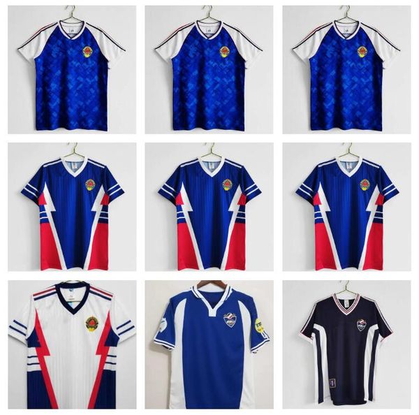 1990 1991 1998 1999 2000 Yugoslavia retro Soccer Jersey World Cup #8 Mijatovic #19 Savicevic Vintage Classic 90 91 Football Shirts thai qual