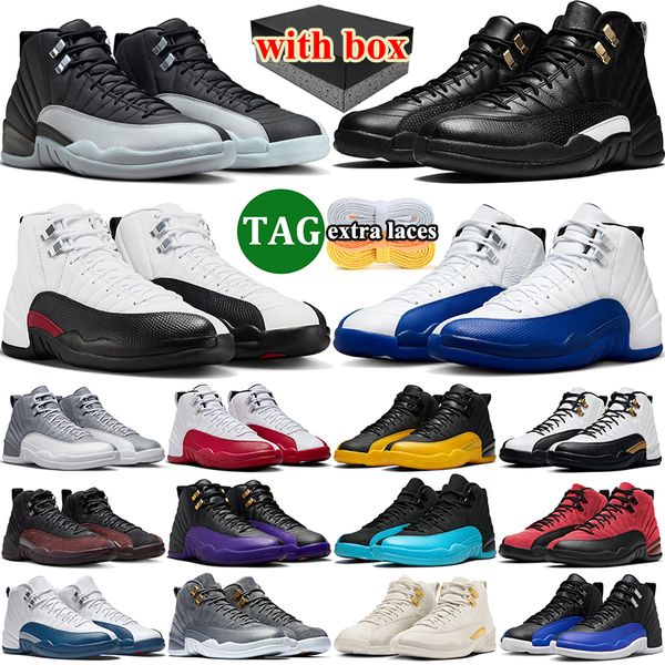 with box mens basketball shoes stylish sneakers men athletic trainers durable sport shoes University Gold Blue Black Dark Grey Royal