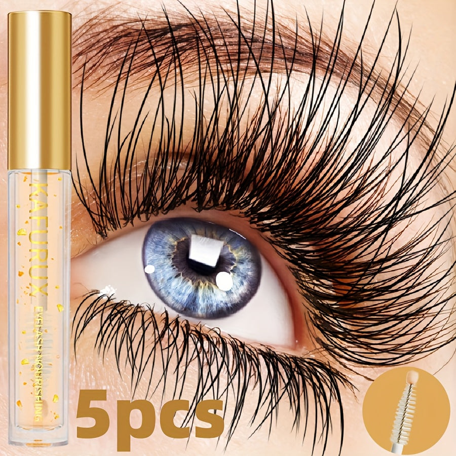 TEMU 5pcs Nourishing Eyelash Serum - , And Curling Eyelashes, Eye Cosmetics Gel Mascara Cream
