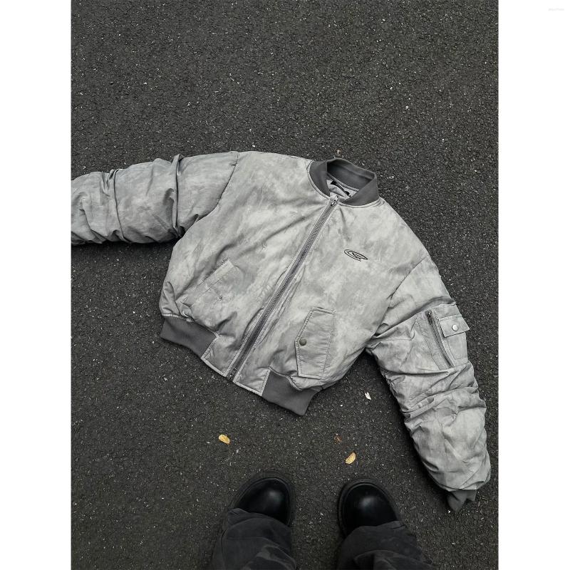 Men&#039;s Jackets Casual Cotton Jacket Folded Design Bomber Flight Suit Baseball Coat American Style Winter Thick Outerwear