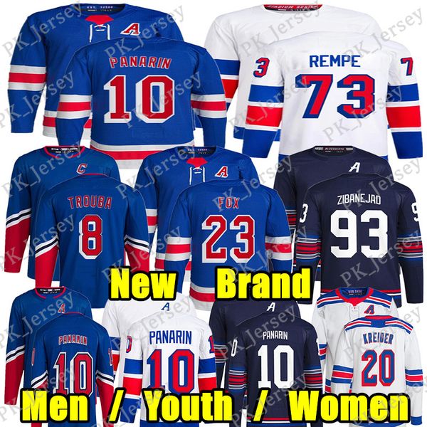 #23 Adam Fox Authentic Pro hockey jersey #10 Artemi Panarin Igor Shesterkin Jacob Trouba Alexis Lafreniere K&#039;Andre Miller Ryan Strome M