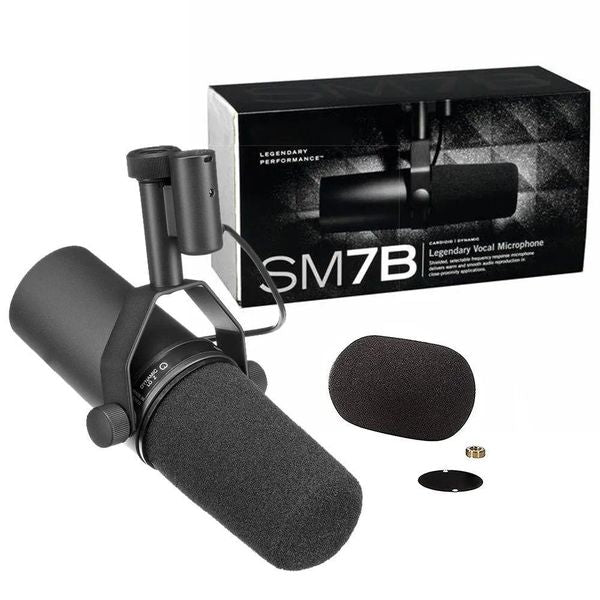 Microphones Top Quality Sm7B Professional Cardioid Dynamic Microphone Studio Selectable Frequency Response Mic For Game Tv Live Vocal Dhl