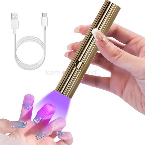 Mini UV LED Nail Dryers 3W Portable Quick Nail Drying Lamp USB Rechargeable Mini Flashlight Pen For Nail Gel Curing Salon ToolsM240729