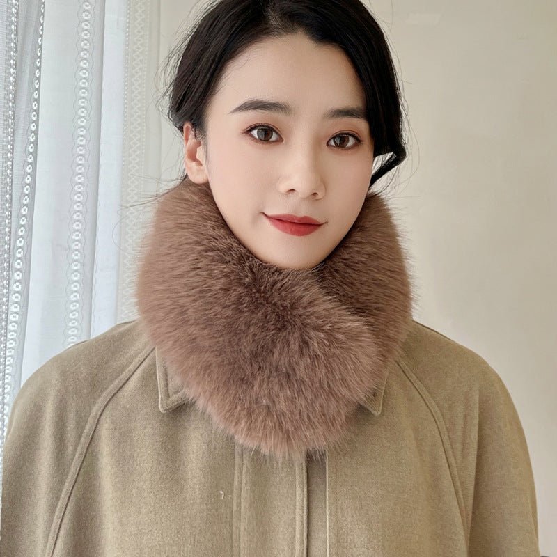 F7705 new imitation fox fur scarf fur scarf versatile fashion magnetic buckle neck collar warm female winter