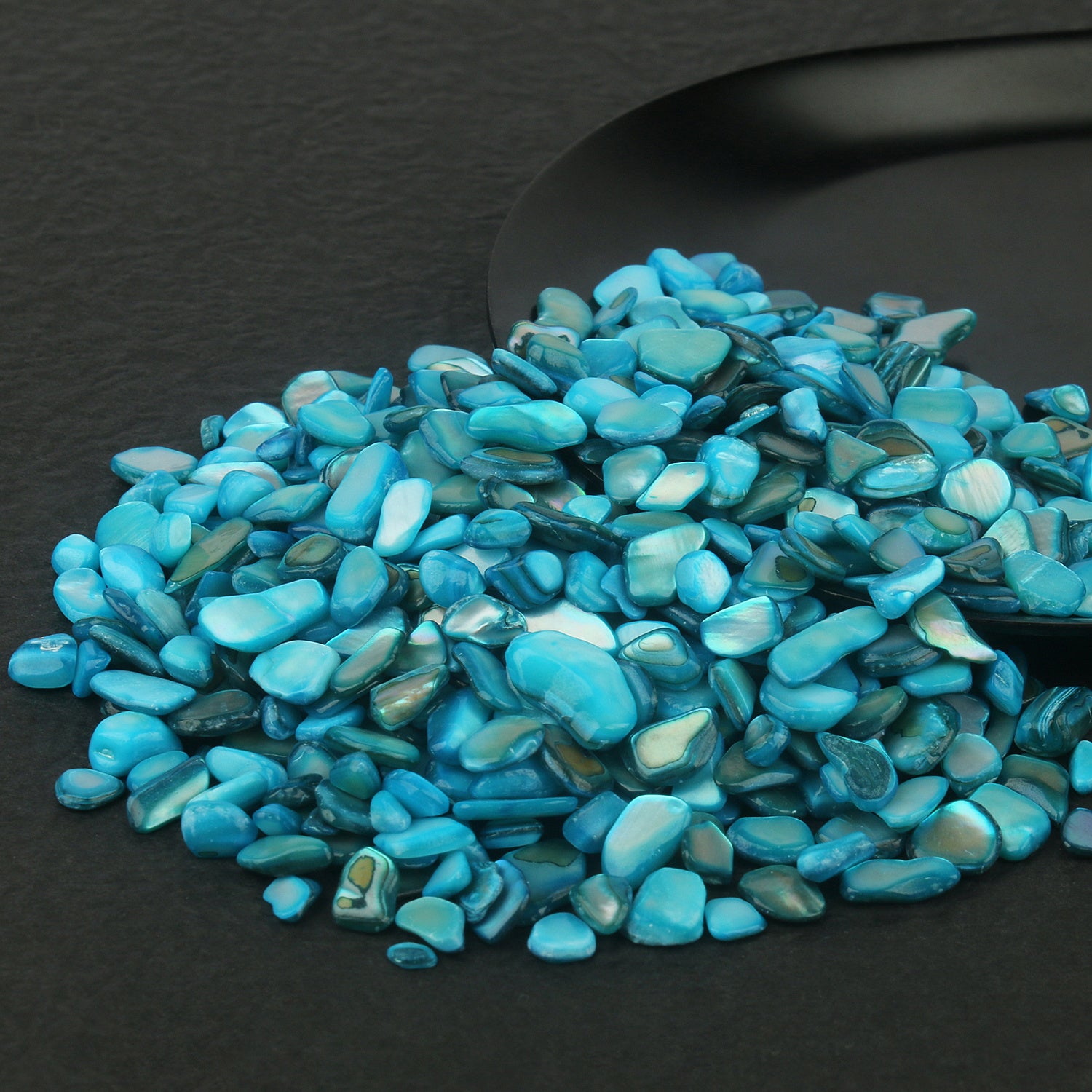 TEMU 50g Natural Crushed Stone - Turquoise To Teal Hues, Non-porous Smooth Pebbles For Diy Crafts, Aquarium Decor, Flower Pots & Jewelry Making -