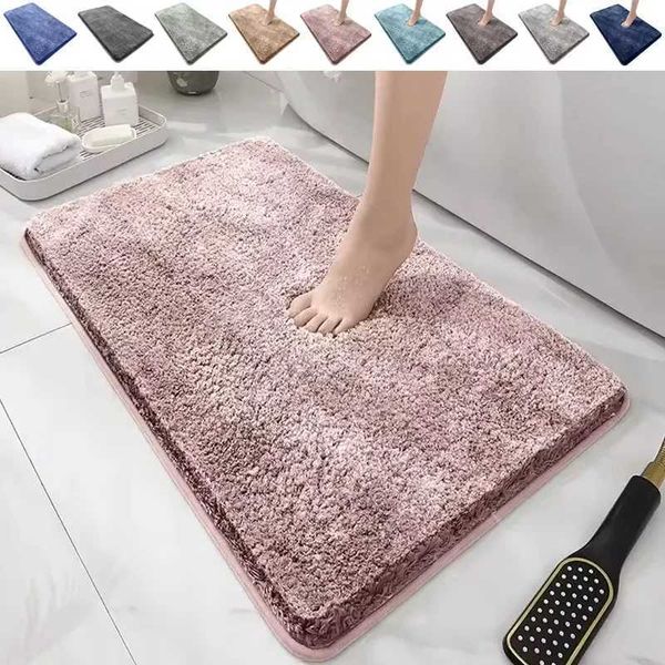 Super Water Absorbent Bathro Mat Anti-slip Bathro Bath Mats Long Hair Bedro Door Mats He Decoration alfbra habitacin Z250211