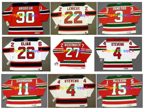 SCOTT NIEDERMAYER SCOTT STEVENS New Devils CCM Throwback Hockey Jersey CLAUDE LEMIEUX MARTIN BRODEUR PATRIK ELIAS BRUCE DRIVER KEN DANEYKO S