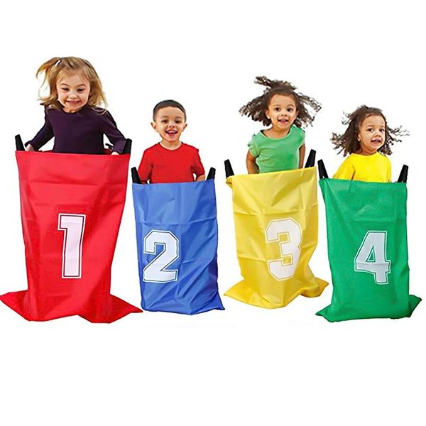 4Pcs Fun Outdoor Sports Props Kangaroo Jumping Bag Sack Race Games Parentchild Interactive Sense Training Kids Preschool Toys 240202