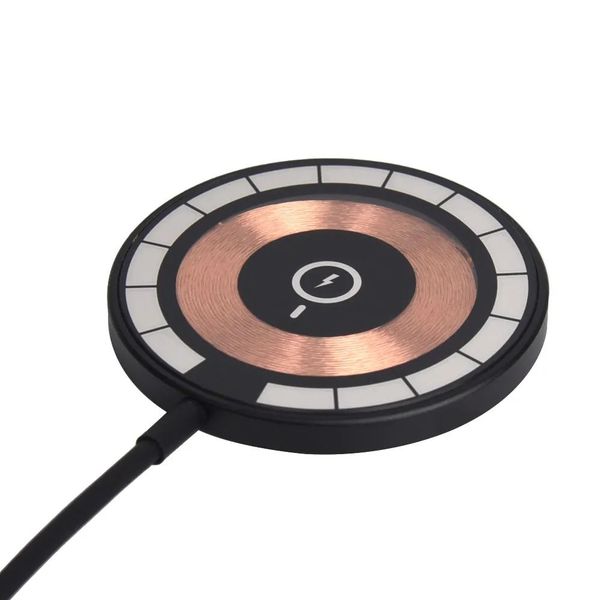i12 Magnetic 15W Wireless Charger cell phone cables for iPhone 14 13 12 Pro Max Mini USB A PD Fast Wireless Charging Pad Stand Mag Qi Charge