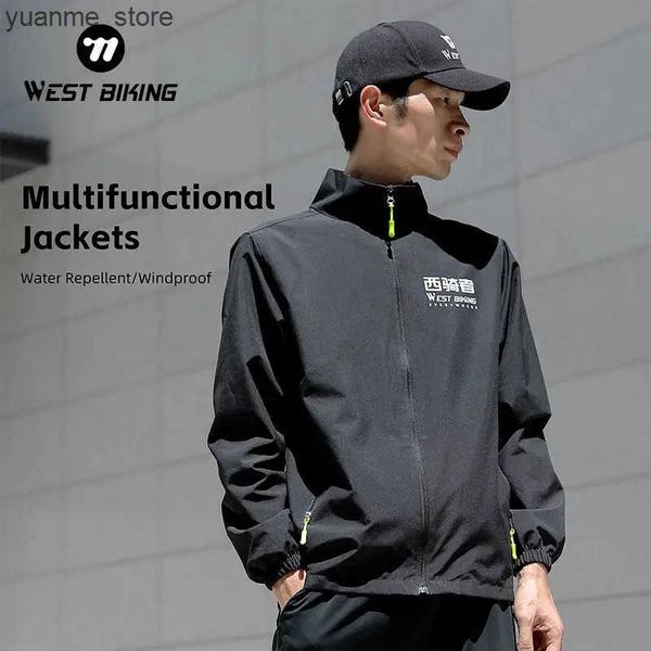 Cycling Jackets WEST BIKING Windproof Cycling Jacket Lightweight Water Repellent Bike Clothing Spring Autumn Men Jacket Sports Cycling Jerse