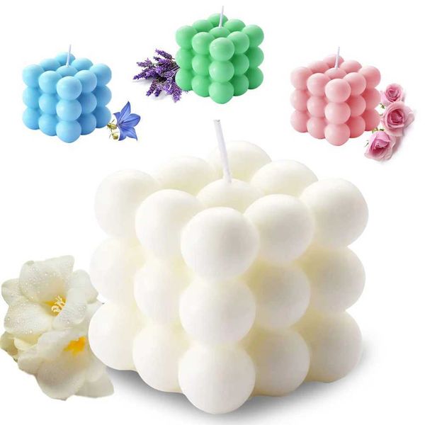 Aokala Scented Bubble Cube Candles for Home Decor Scented Soy Wax Candle Aesthetic Room Decor Pastel Decorative Candles Gifts Y240815